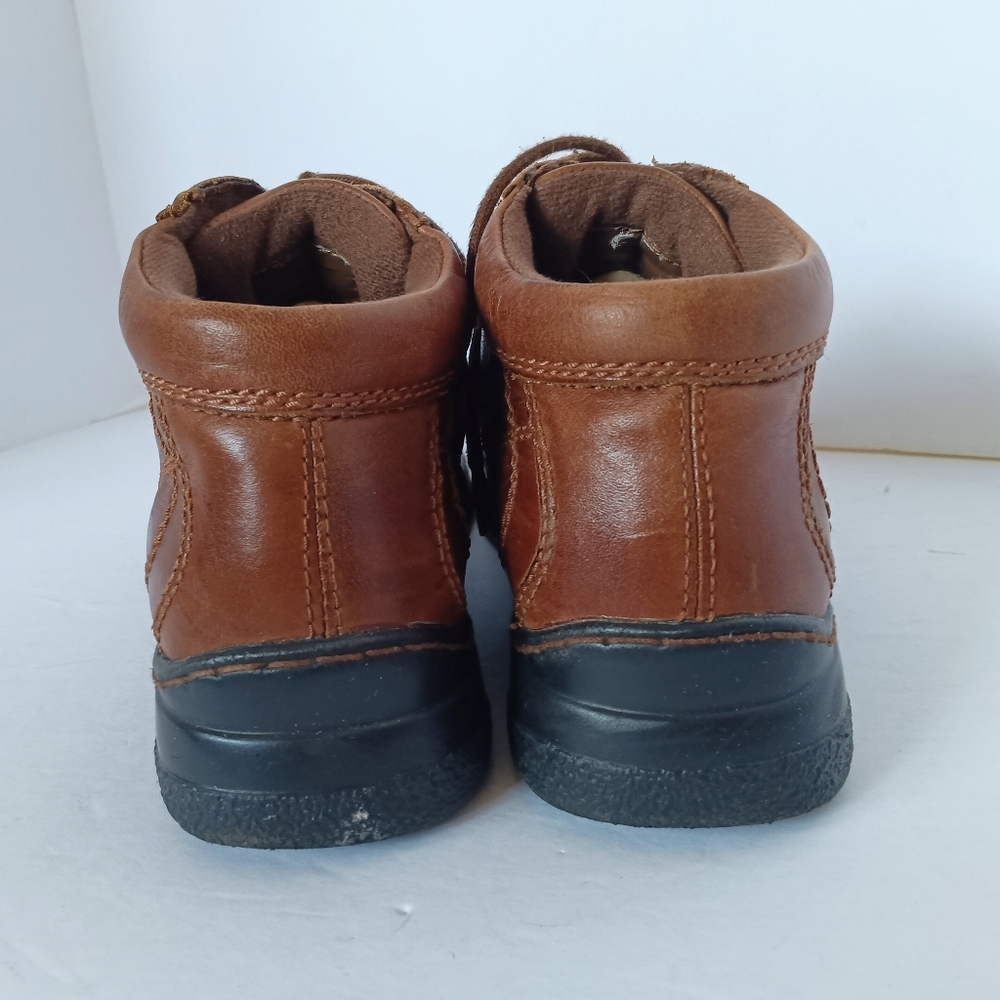🤎 Dr. Scholl's Ella Brown Leather Boots Lace-Up Womens 6 Ankle Comfort - Picture 5 of 12